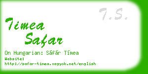 timea safar business card
